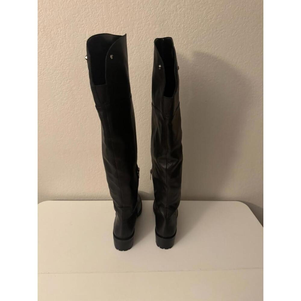 New Vince Camuto Jorshie Over the Knee Black Leather Boots Size US 6 - Picture 6 of 8